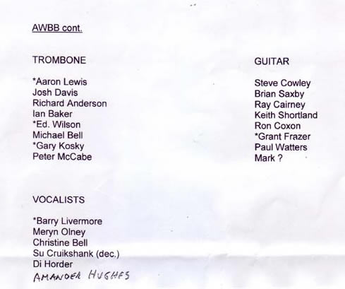Band List